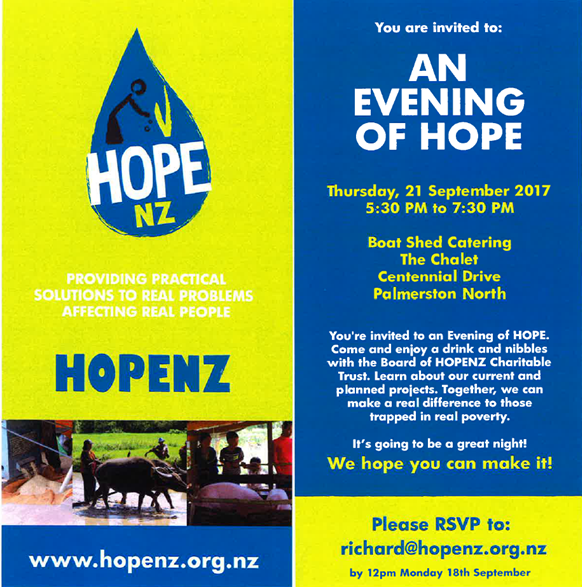 An Evening of Hope – Thursday, 21 September 2017